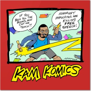 Kam Komics support tshirt_banned books Posters and Art